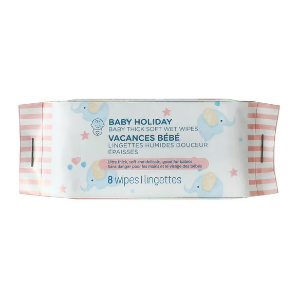MINISO BABY HOLIDAY BABY THICK SOFT WET WIPES ( 8 WIPES×8 PACKS ) 2011595110102 WET WIPES