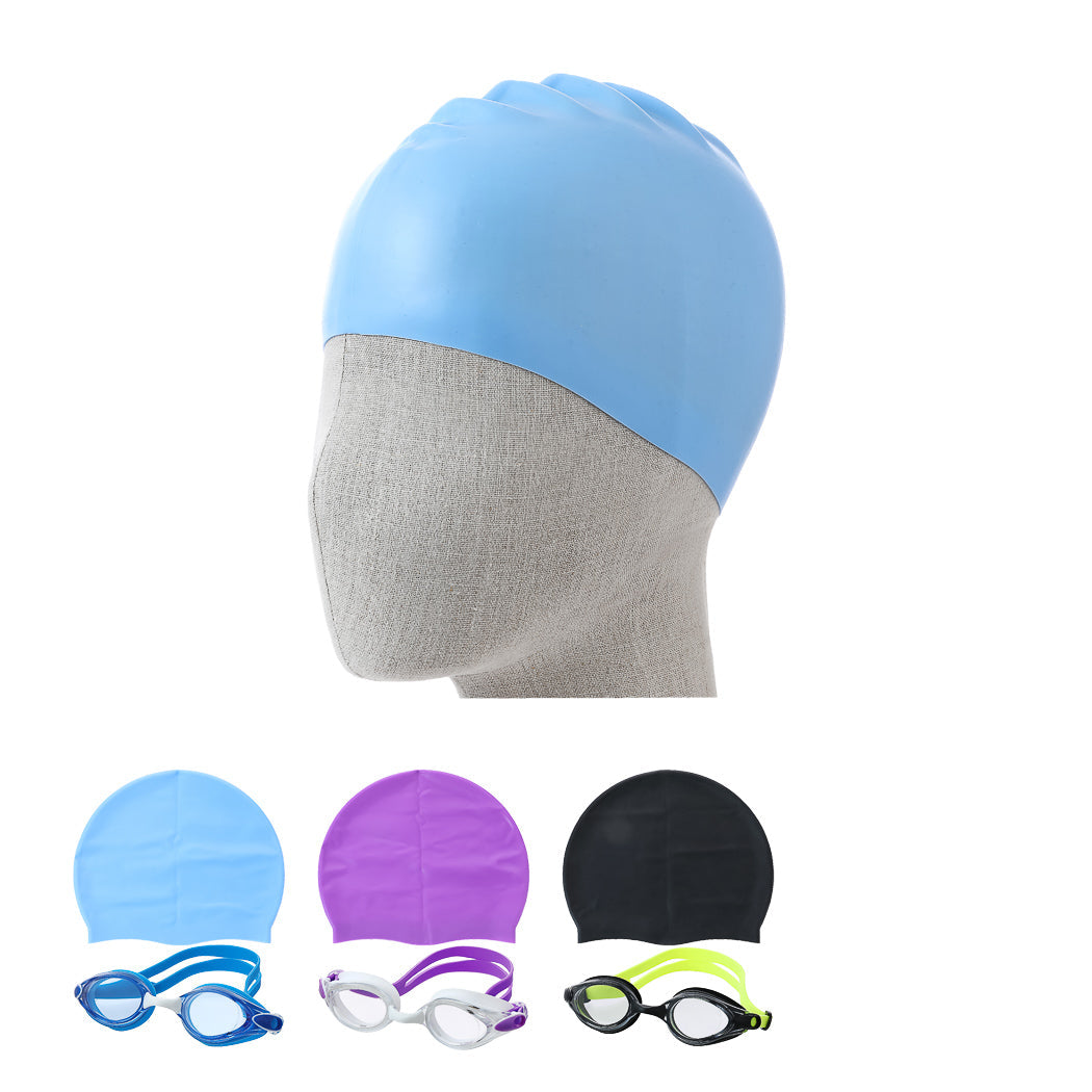 MINISO ADULTS FASHIONABLE CONTRAST COLOR SWIM GOGGLES SWIM CAP SET miniso-adults-fashionable-contrast-color-swim-goggles-swim-cap-set