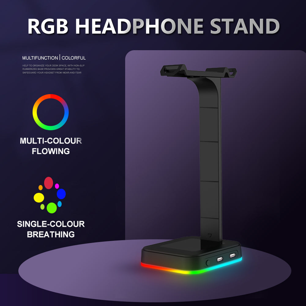 MINISO RGB HEADSET STAND FOR GAMING MODEL: EGM-Z-21002 (BLACK) 2011822610108 OTHER DIGITAL ACCESSORIES