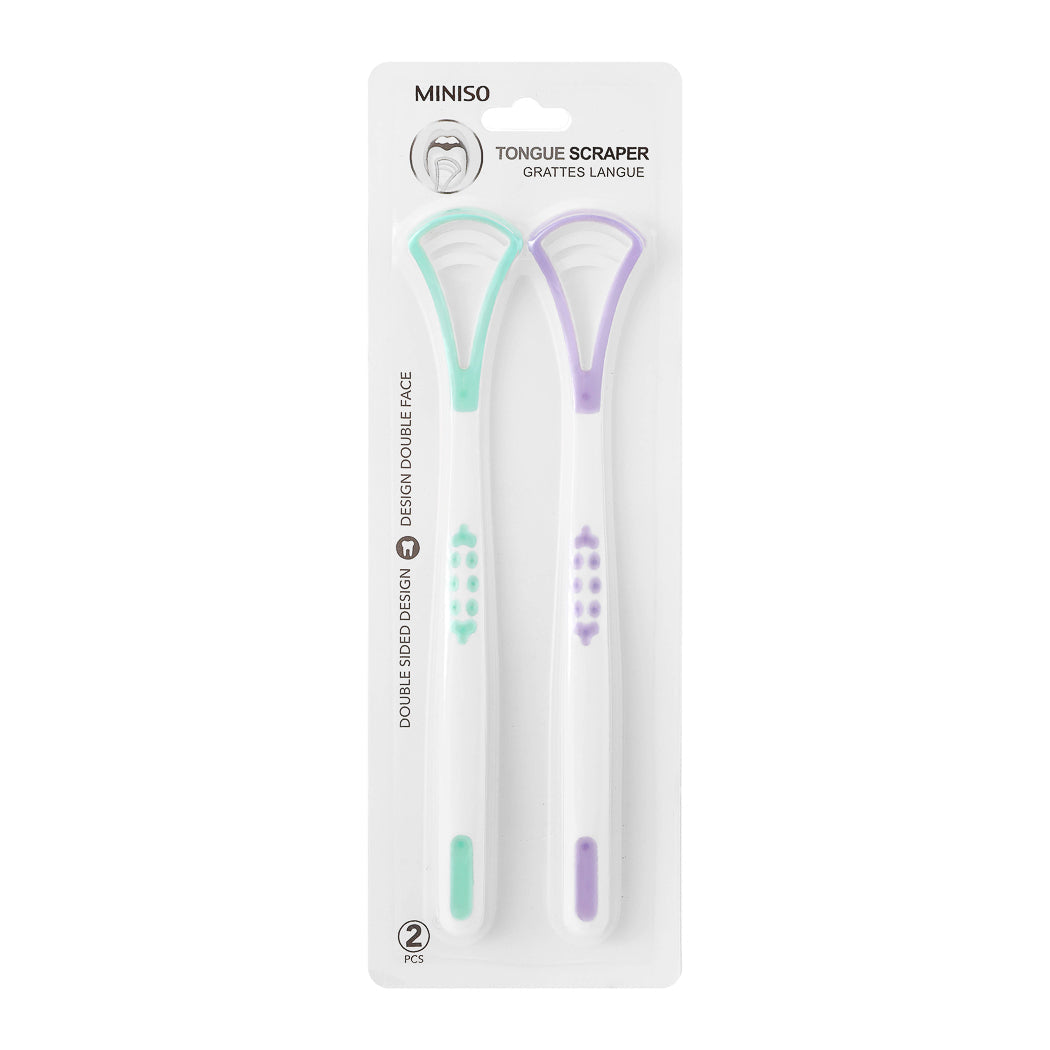 MINISO DUAL SIDED TONGUE SCRAPER 2011856210107 TOOTHBRUSH