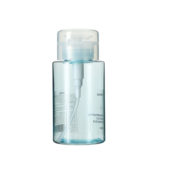 MINISO LARGE CAPACITY PUSH DOWN PUMP DISPENSER BOTTLE, 200 ML (PINK/BLUE) 2011856610105 BATHROOM SUPPLIES