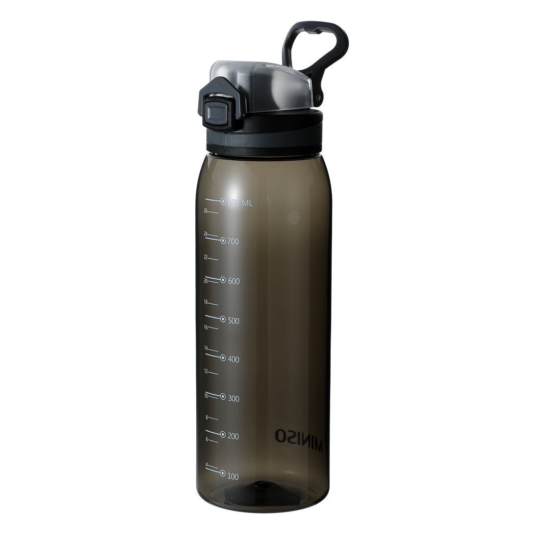 MINISO PLASTIC COOL WATER BOTTLE WITH HANDLE (900ML, BLACK) 2011877710105 PLASTIC WATER BOTTLE-10