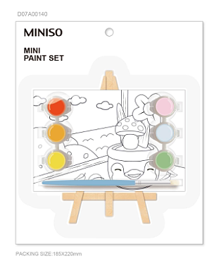 MINISO MINI PAINTING KIT 10×15CM(MUSHROOM) 2011887411108 PAINTING TOYS