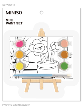 MINISO MINI PAINTING KIT 10×15CM(FLOWER) 2011887412105 PAINTING TOYS