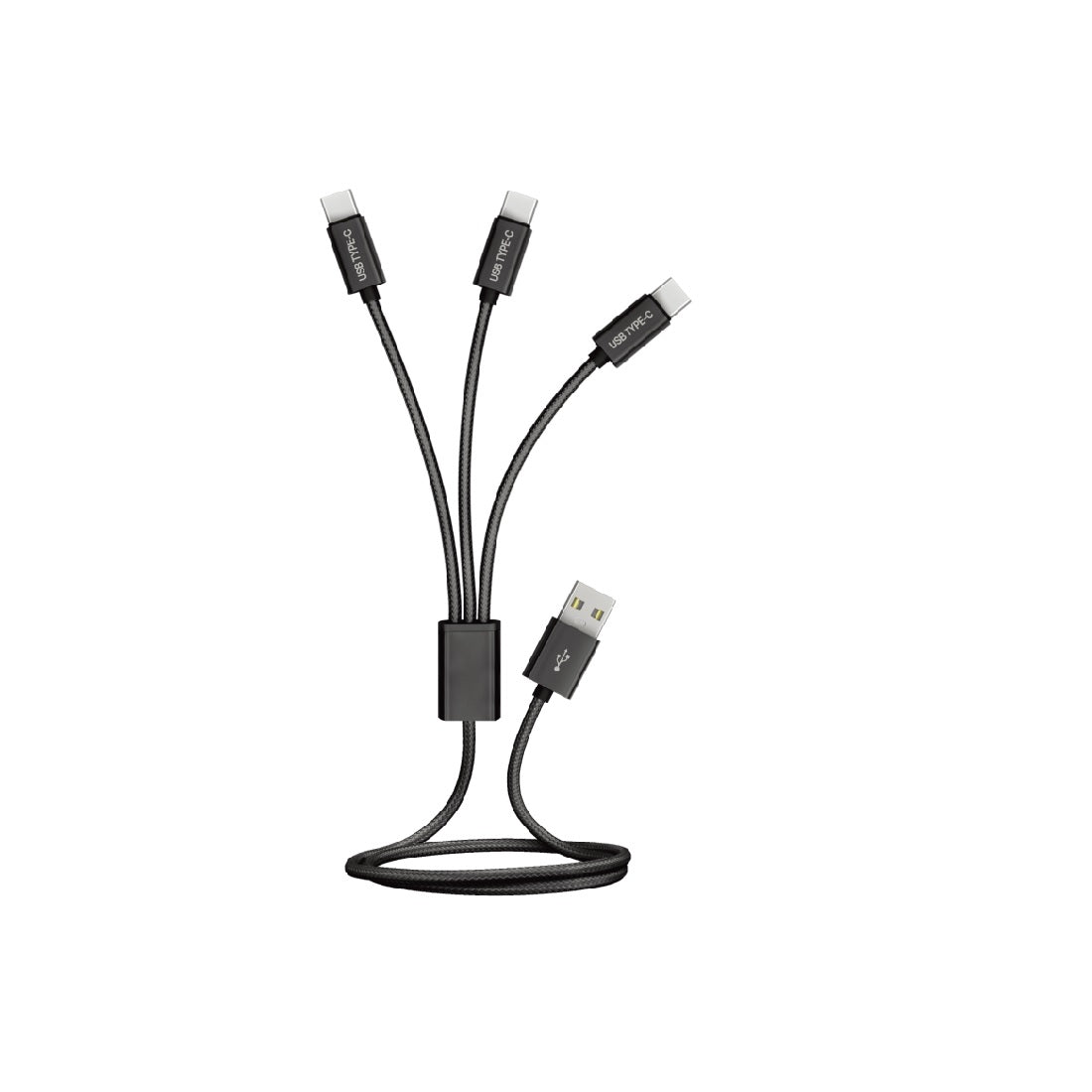 MINISO DURABLE 1.8M 3-IN-1 TYPE-C CHARGING CABLE 2A - PDQ NOT INCLUDED 2012091810107 TYPE-C CHARGING CABLE