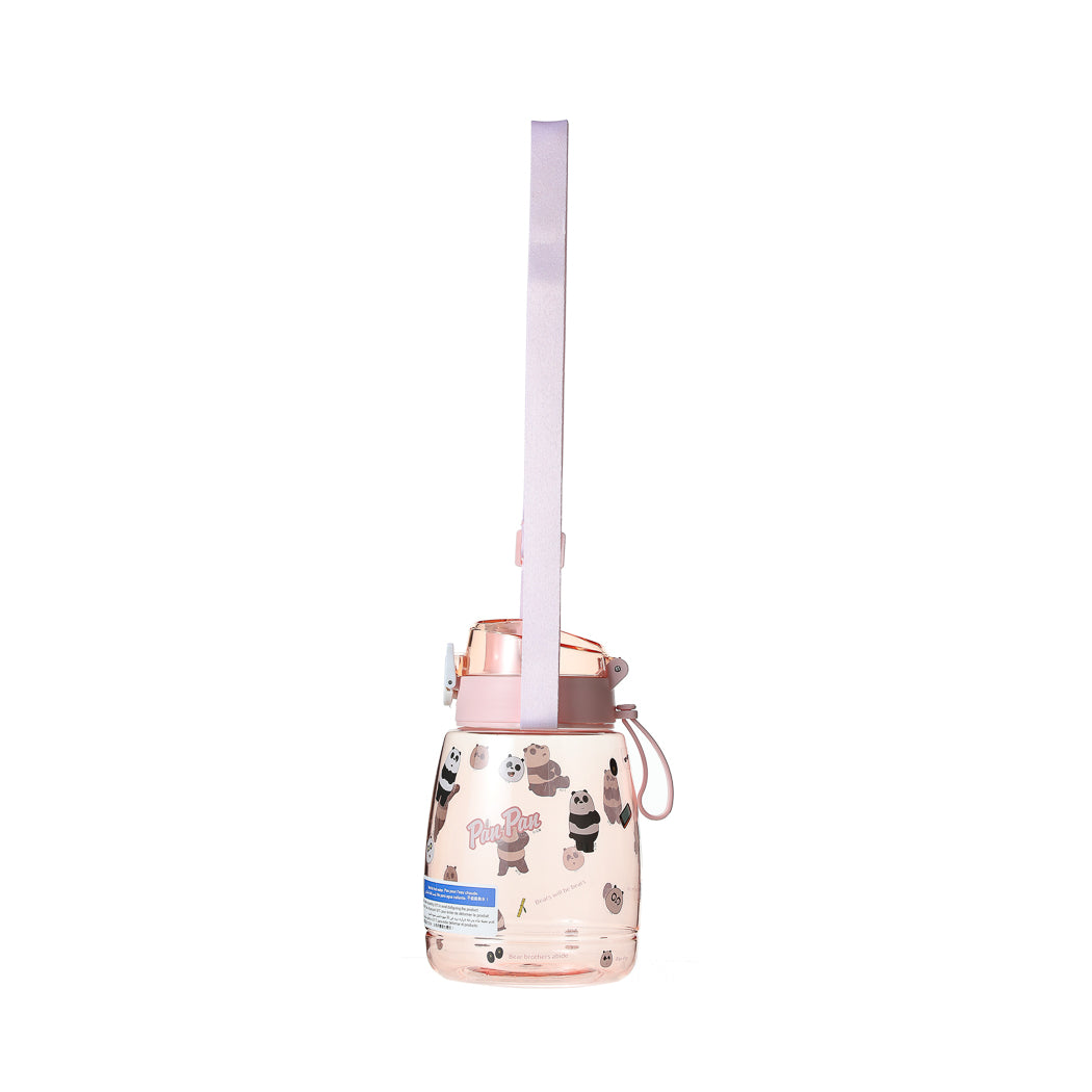 MINISO WE BARE BEARS COLLECTION 4.0 COOL WATER BOTTLE WITH SHOULDER STRAP - 1300ML (PANDA) 2012257111109 PLASTIC WATER BOTTLE