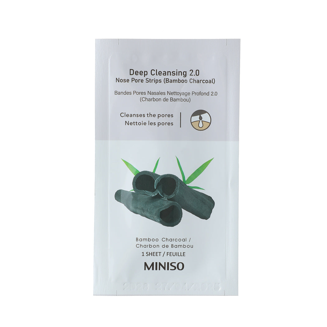 MINISO DEEP CLEANSING 2.0 NOSE PORE STRIPS (BAMBOO CHARCOAL) 201229361