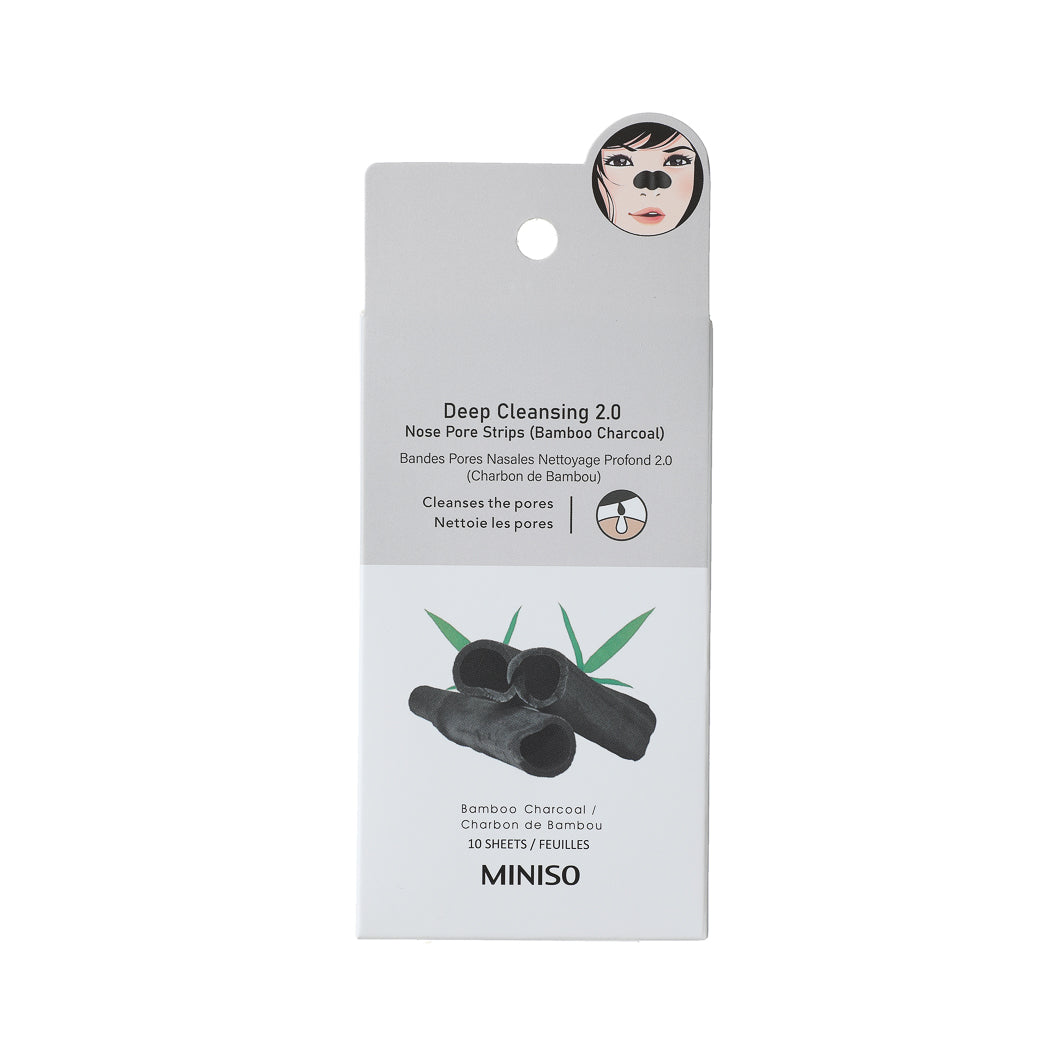 MINISO DEEP CLEANSING 2.0 NOSE PORE STRIPS (BAMBOO CHARCOAL) 2012293610109 NOSE STRIPS