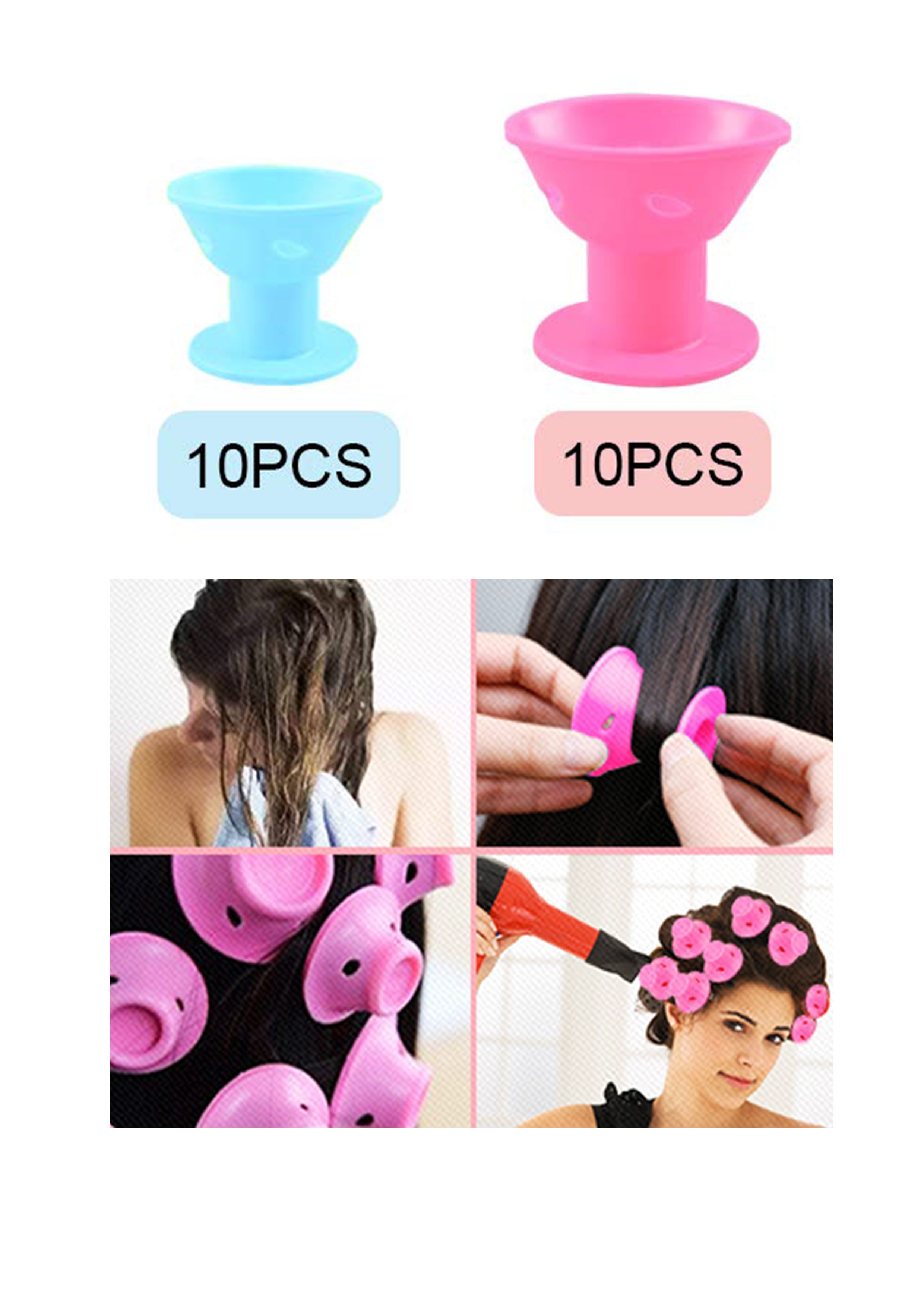 MINISO TPR HAIR ROLLERS (10 LARGE & 10 SMALL) 2012391910101 HAIR CURLER