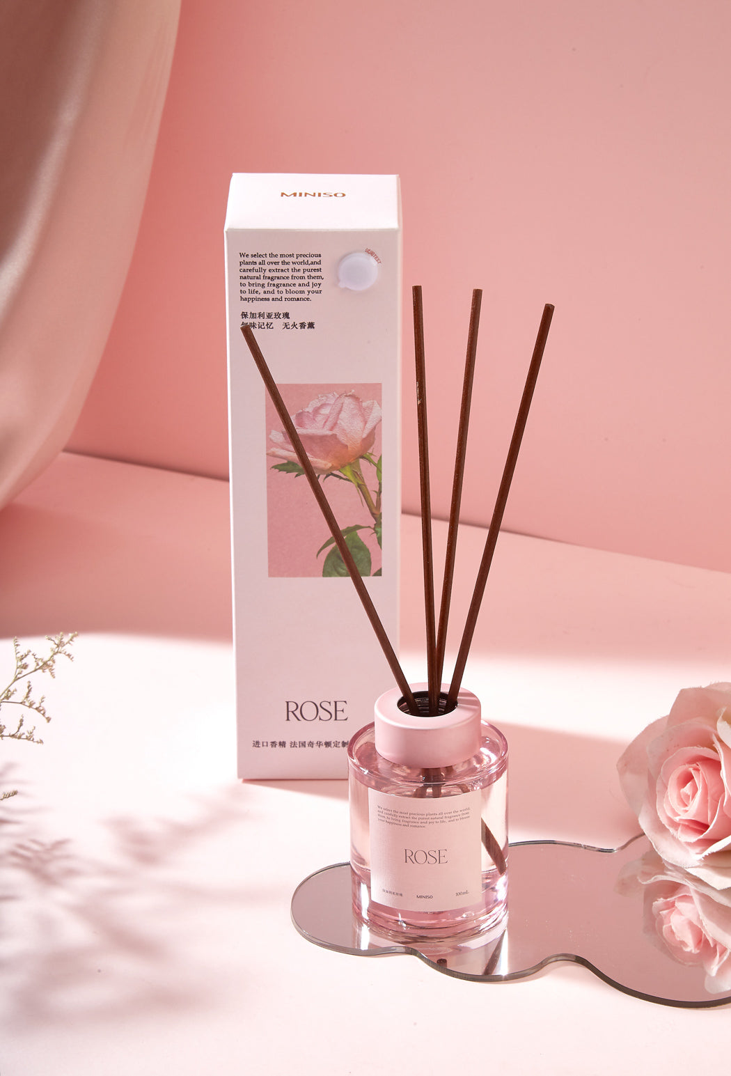 MINISO THE LANGUAGE OF FLOWERS SERIES REED DIFFUSER(BULGARIAN ROSE, 100ML) 2012403511104 SCENT DIFFUSER