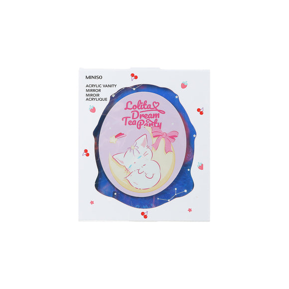 MINISO LOLITA TEA PARTY COLLECTION COLORFUL ACRYLIC VANITY MIRROR(UNIQUE SHAPE) 2012515011103 TABLE MIRROR