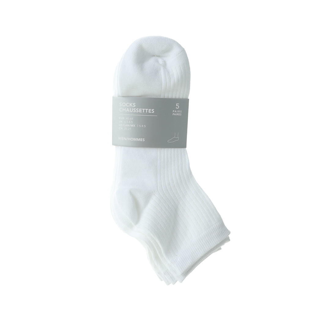 MINISO MEN'S PREPPY STYLE STRIPE CREW SOCKS (5 PAIRS) 2013125810100 MEN'S LOW-CUT SOCKS