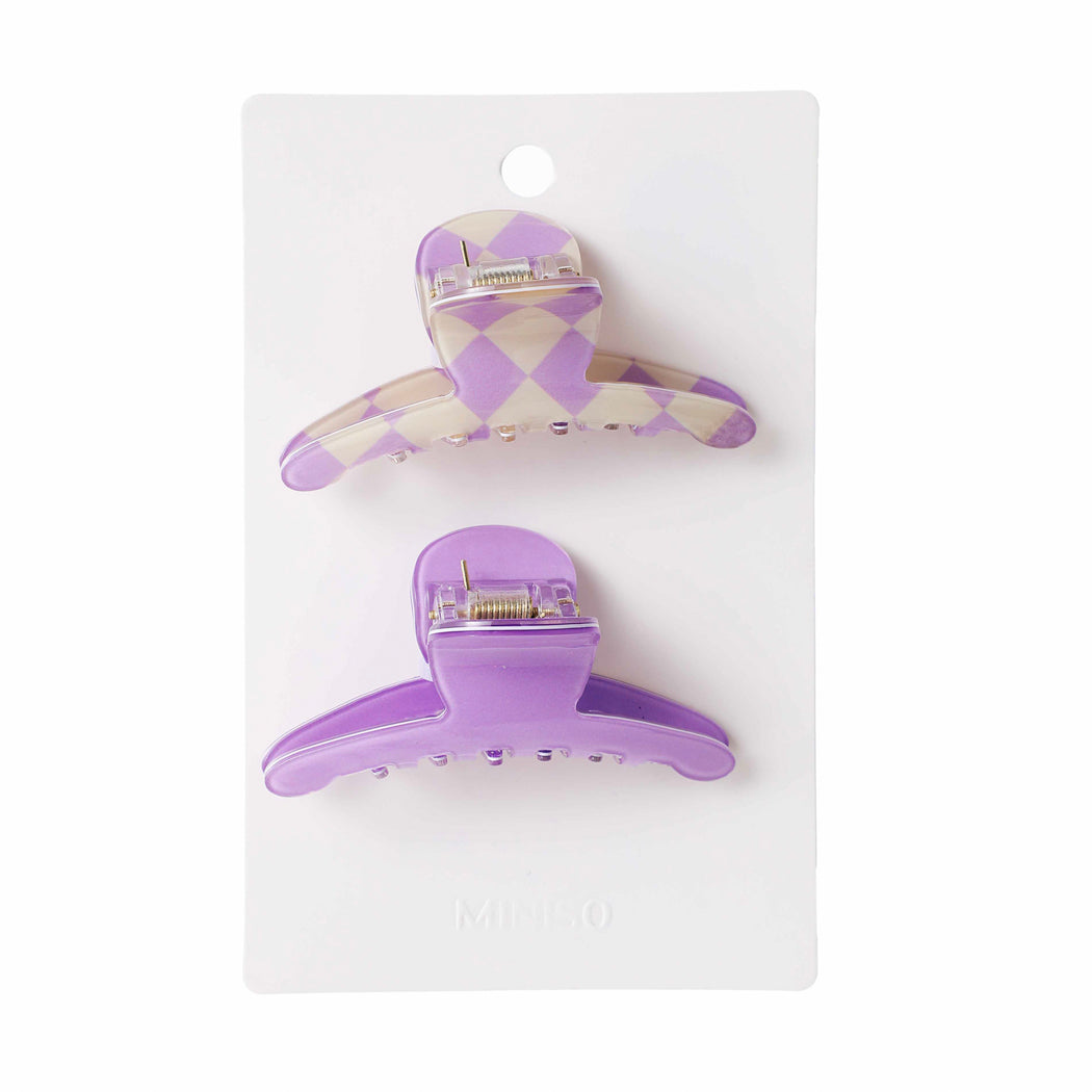 MINISO FASHION COLORED ARC-SHAPED LINE HAIR CLAW CLIP ( 2 PCS ) 2013341110107 HAIR CLIPPERS