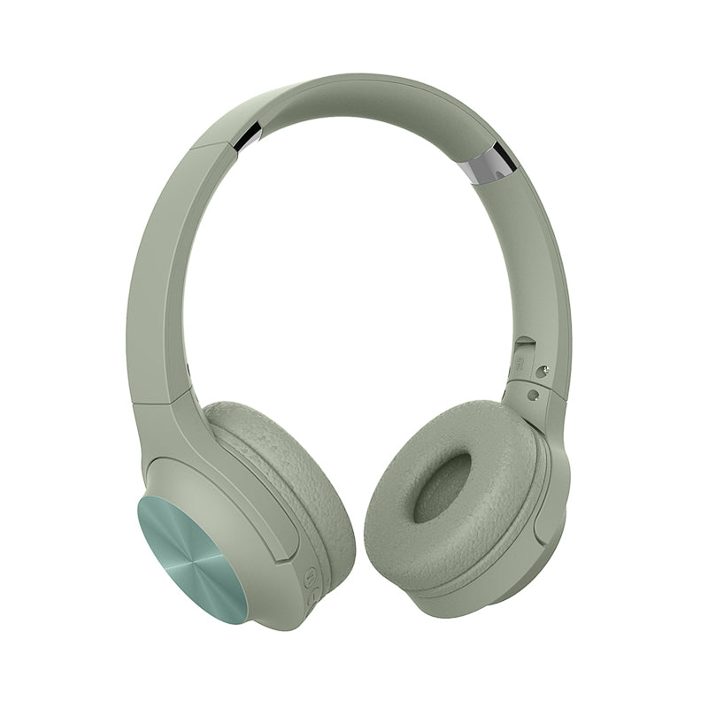 MINISO CD PATTERNED WIRELESS HEADPHONES MODEL: TM-053(GREEN) 2010465210102 WIRELESS HEADPHONES