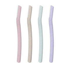 MINISO WHEAT STRAW HANDLE PRECISION EYEBROW RAZORS (4 PCS) 2011455610100 EYEBROW SHAVER