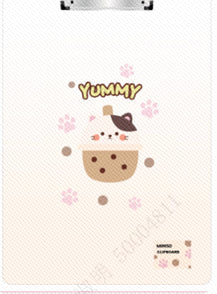 MINISO MILK TEA SERIES TRANSPARENT ACRYLIC CLIPBOARD(KITTEN) 2011557210109 STATIONERY