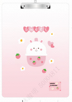 MINISO MILK TEA SERIES TRANSPARENT ACRYLIC CLIPBOARD(BUNNY) 2011557211106 STATIONERY