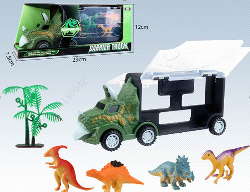 MINISO ANIMALS TRUCK - WITH 8 LITTLE ANIMALS(TRICERATOPS TRUCK) 2011556110103 PLASTIC TOYS