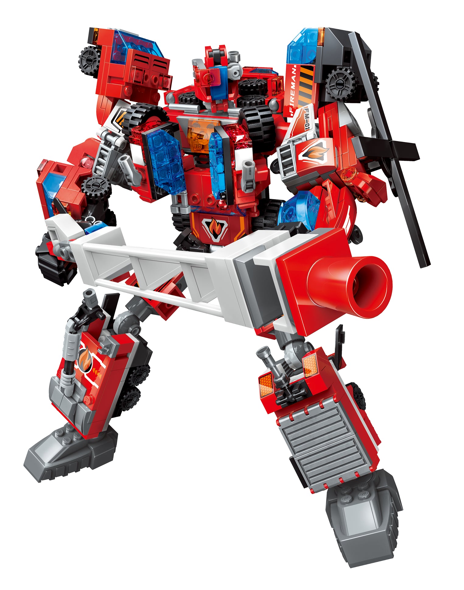 MINISO 6-IN-1 TRANSFORMING FIRE FIGHTER (6 ASSORTED MODELS) 2012591610108 BUILDING BLOCKS