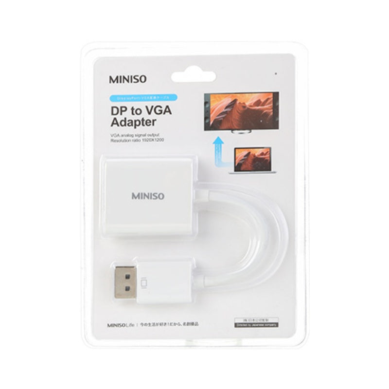 Miniso DP to VGA Adapter ( White ) 0500008821