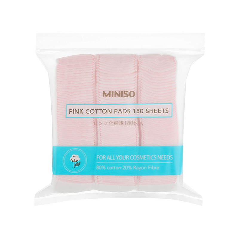 MINISO PINK COTTON PADS 180 SHEETS 0200006431 COTTON PADS