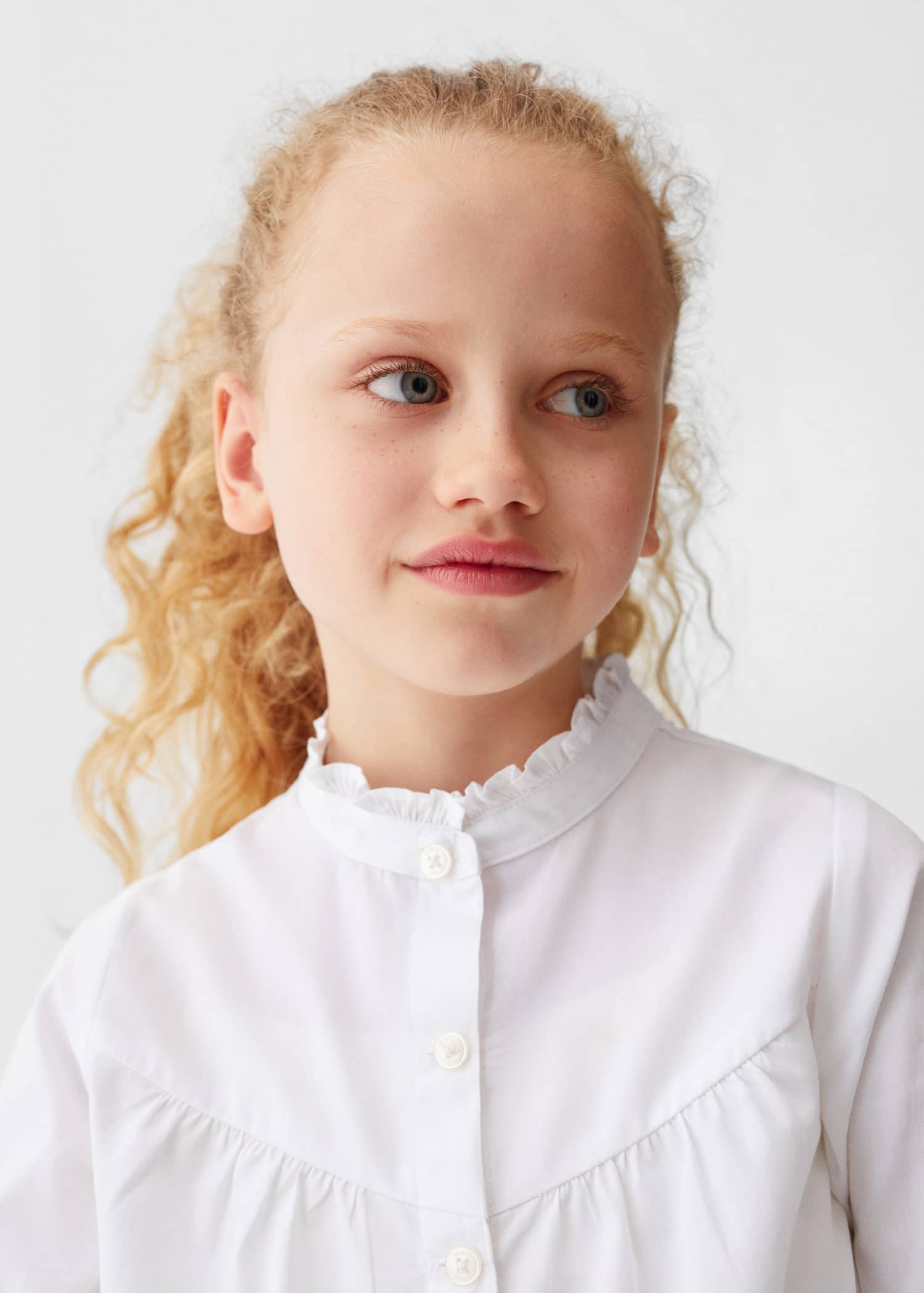 MANGO CAMILA 57001037-01 MANGO KIDS GIRL SHIRT LONG SLEEVE