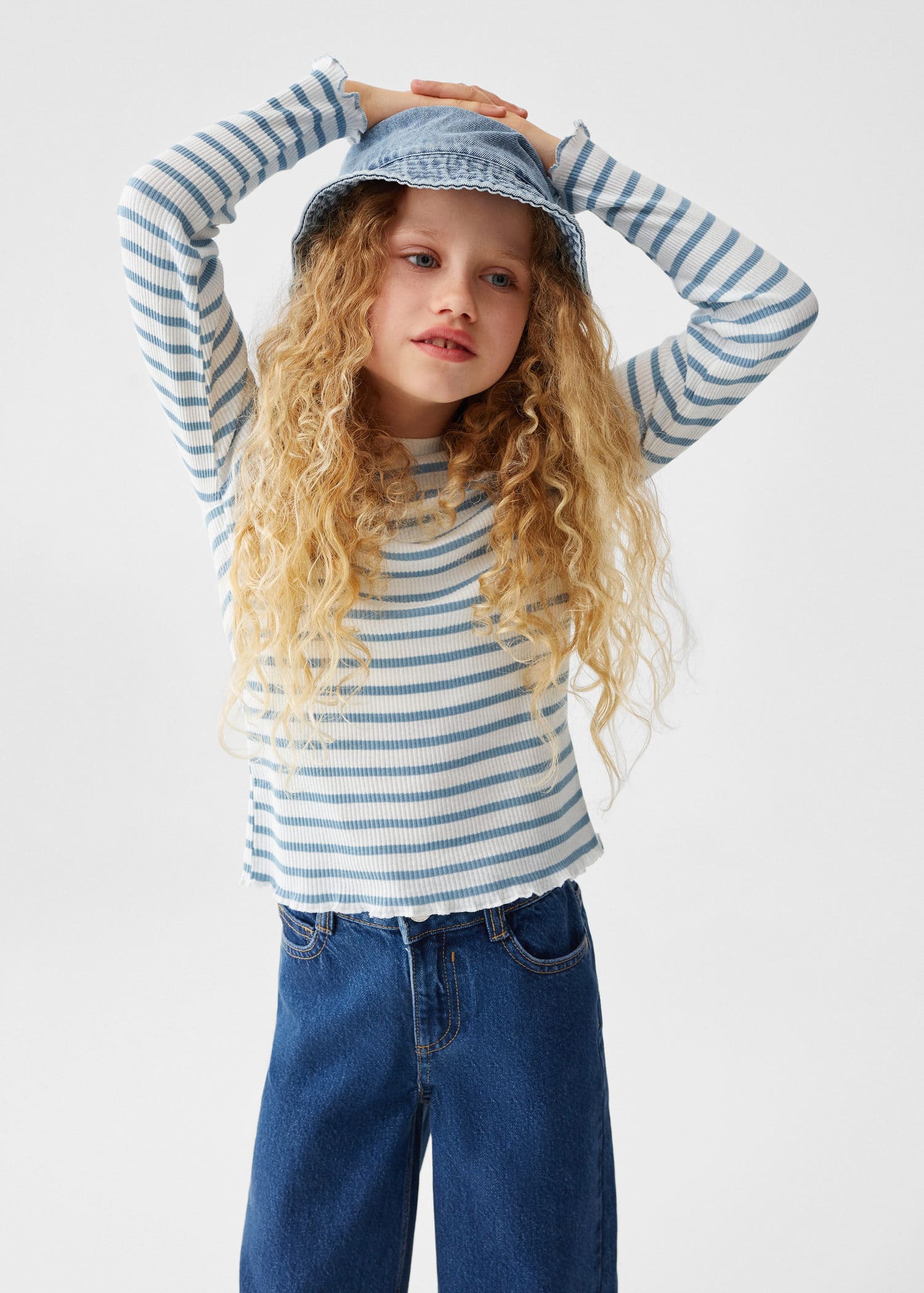 MANGO LINES 57013270-50 MANGO KIDS GIRL T-SHIRT SHORT SLEEVE