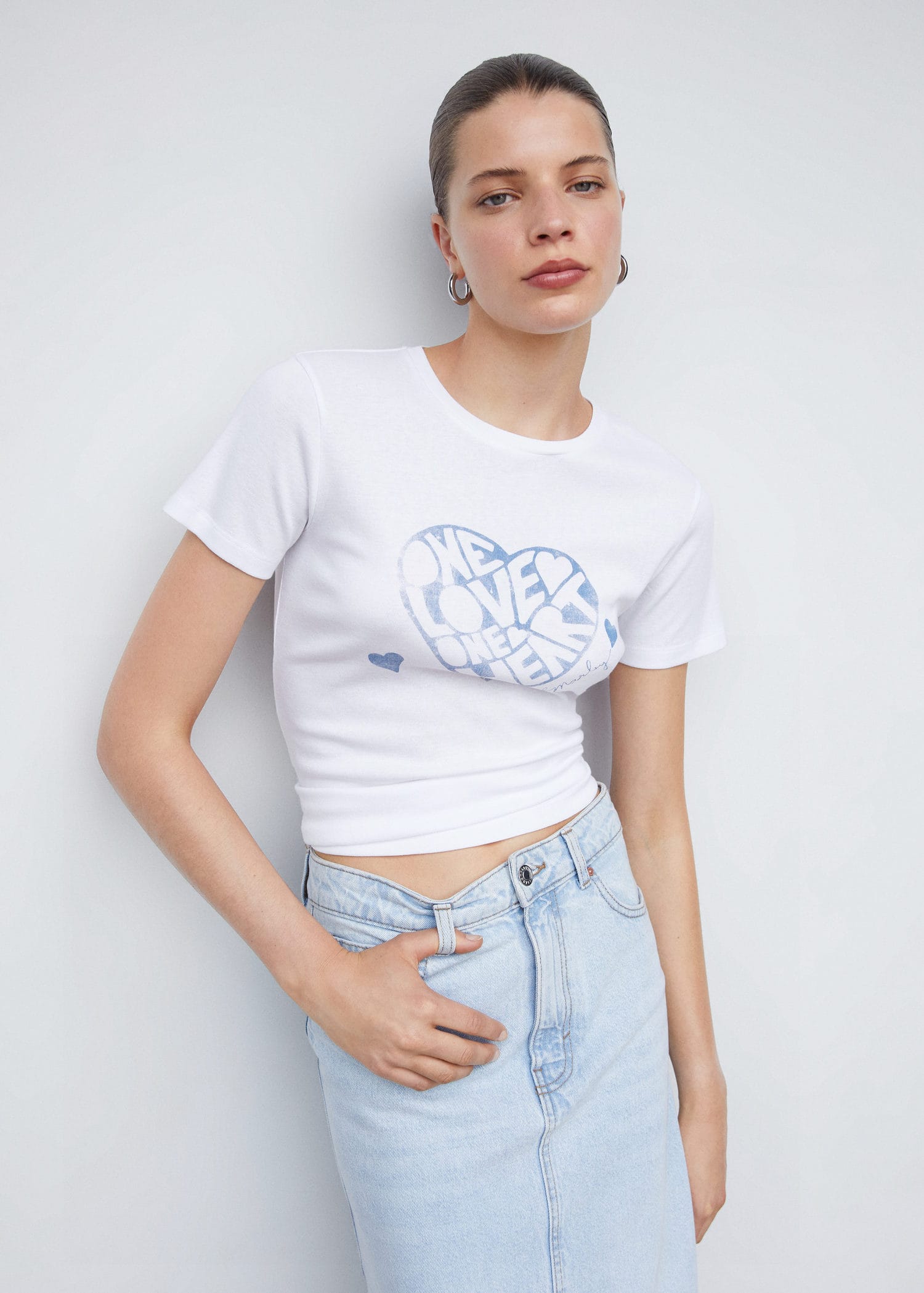 MANGO BOBY 57042896-01 MANGO WOMEN T-SHIRT SHORT SLEEVE