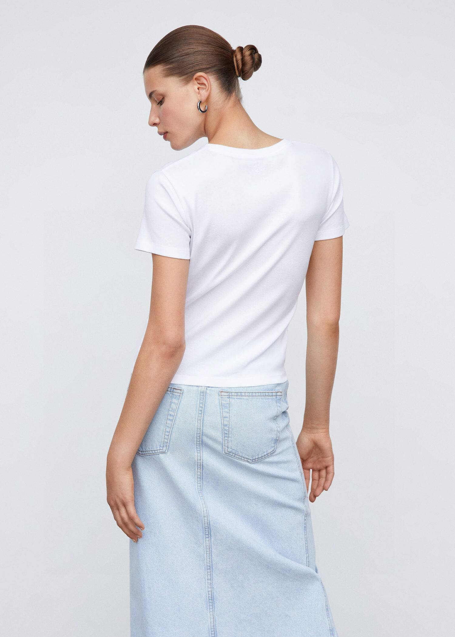 MANGO BOBY 57042896-01 MANGO WOMEN T-SHIRT SHORT SLEEVE