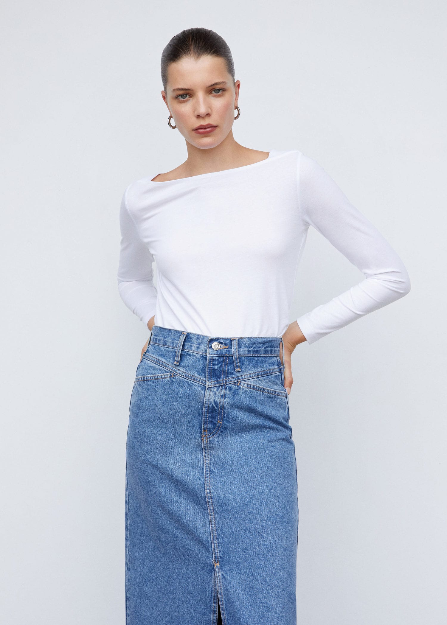 MANGO SACO 57074401-01 MANGO WOMEN T-SHIRT LONG SLEEVE