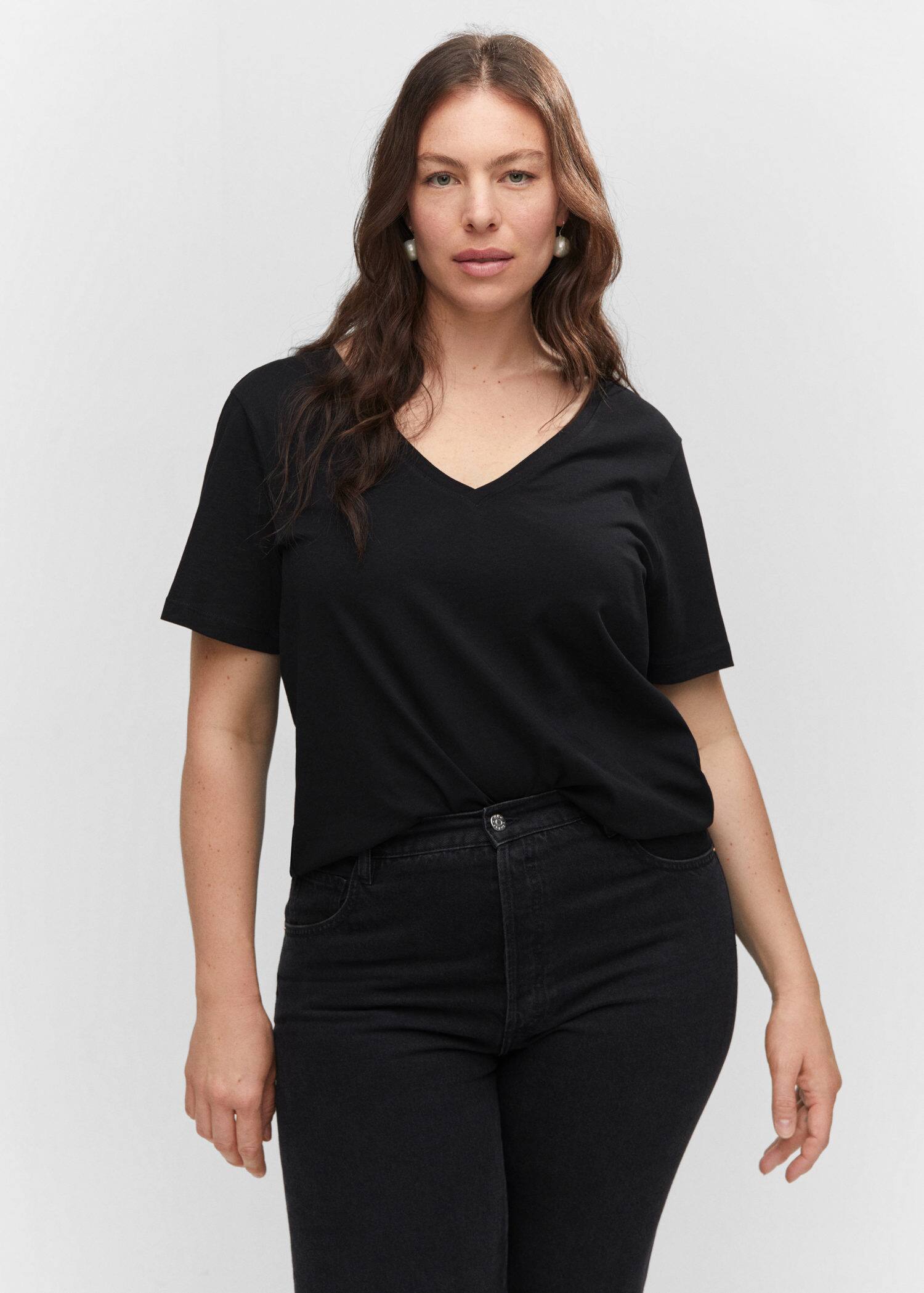 MANGO CHALAPI 57082001-99 MANGO WOMEN T-SHIRT SHORT SLEEVE