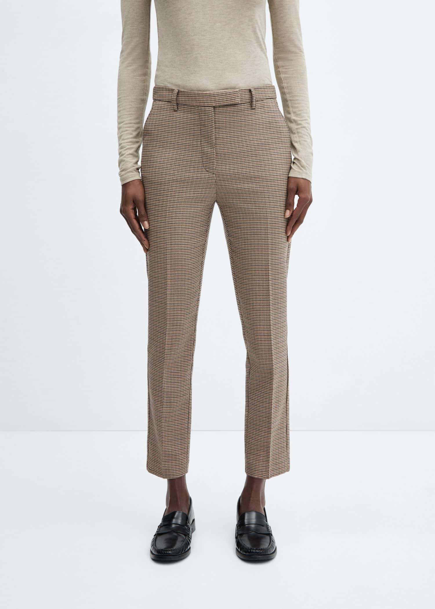 Mango Women's Beige Lucia Front Zip Trousers Size US 6 NWT | eBay