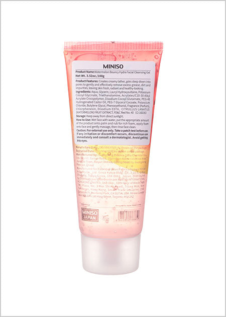 MINISO WATERMELON BOUNCY HYDRA FACIAL CLEANSING GEL 2006998210108 FACIAL CLEANSER