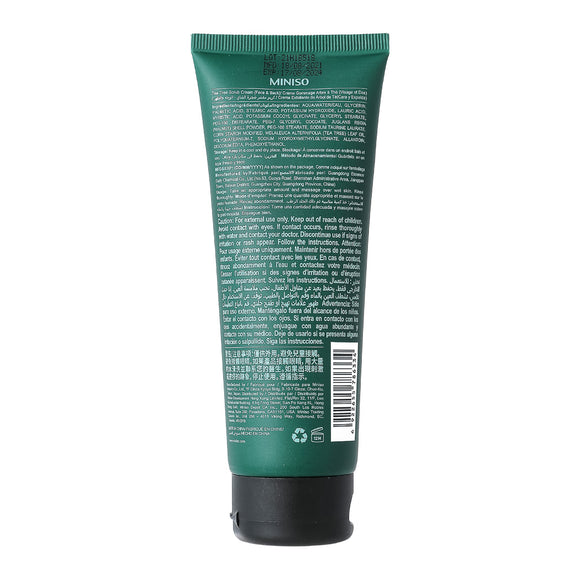 MINISO TEA TREE SCRUB CREAM ( FACE & BACK ) 2010620110100 FACIAL EXFOLIATOR