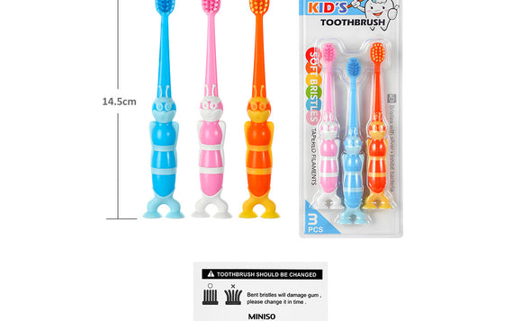 MINISO BEES KID 3 PACK 0200037901 TOOTHBRUSH