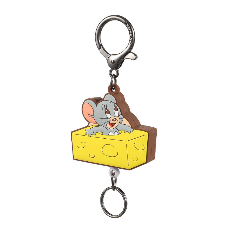 MINISO TOM&JERRY I LOVE CHEESE COLLECTION RETRACTABLE KEY CHAIN(TUFFY) 2010418812100 FASHIONABLE ORNAMENTS