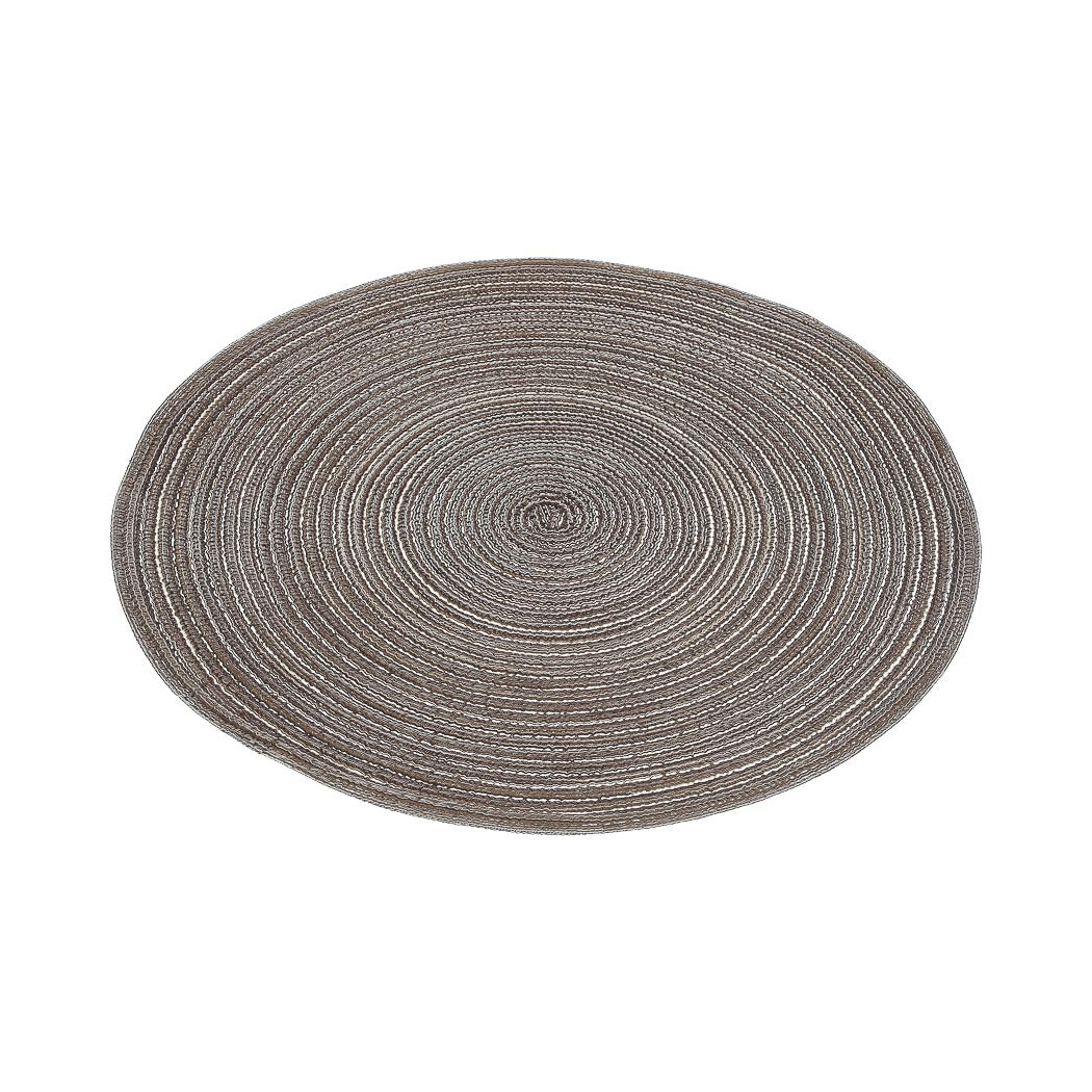 MINISO ROUND BRAIDED PLACEMAT(KHAKI) 2010426610101 PLACEMAT