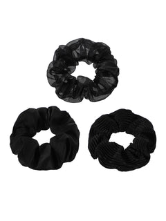 MINISO PURE COLORED LARGE HAIR TIE 3PCS(BLACK) 2010510813104 HAIR TIE