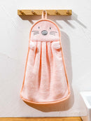 MINISO CUTE ANIMALS SERIES HAND TOWEL(PINK) 2010607111106 HAND TOWEL-2