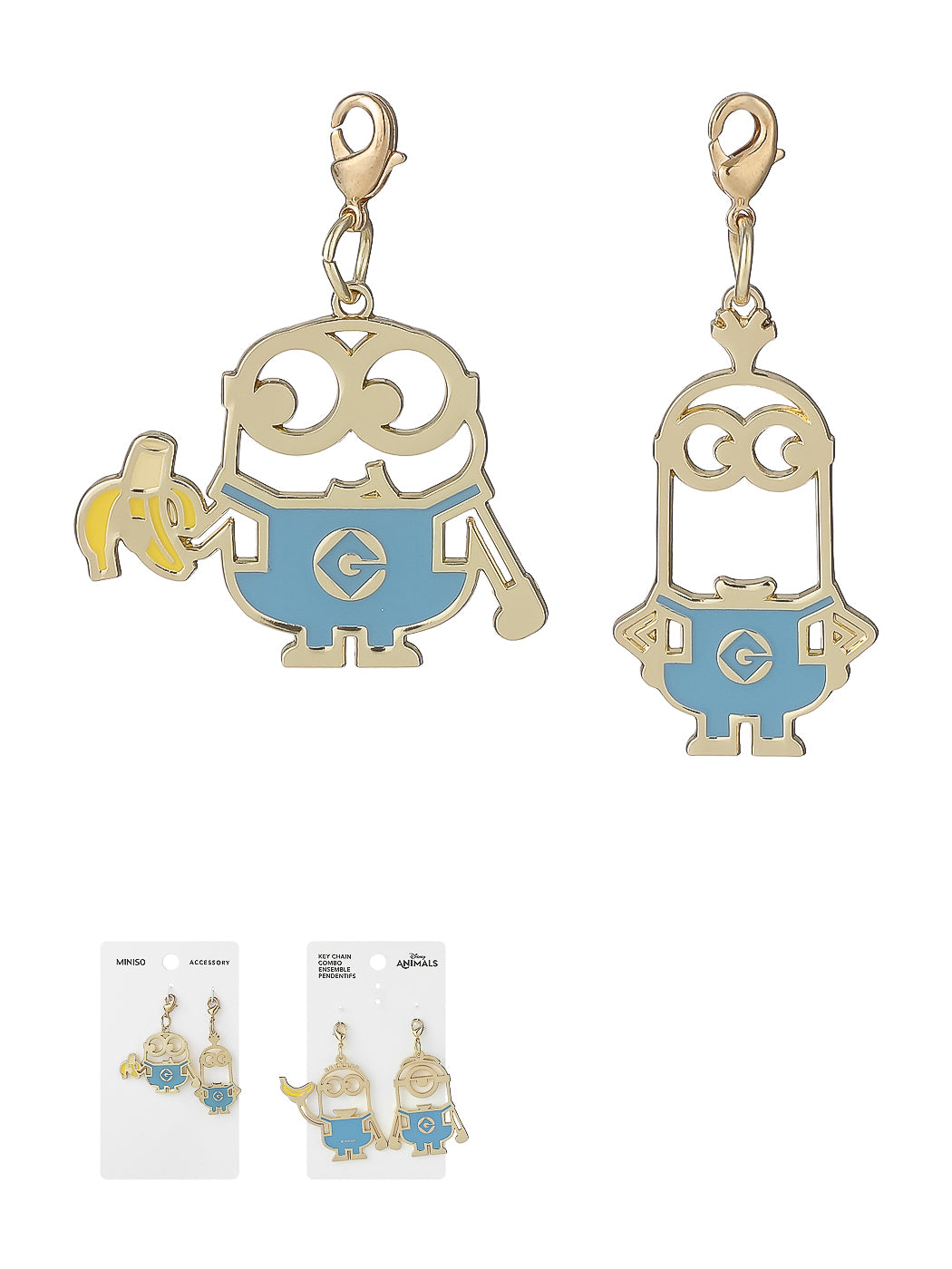 MINISO MINIONS COLLECTION HOLLOWED-OUT KEY CHAIN 2010615410109 FASHIONABLE ORNAMENTS