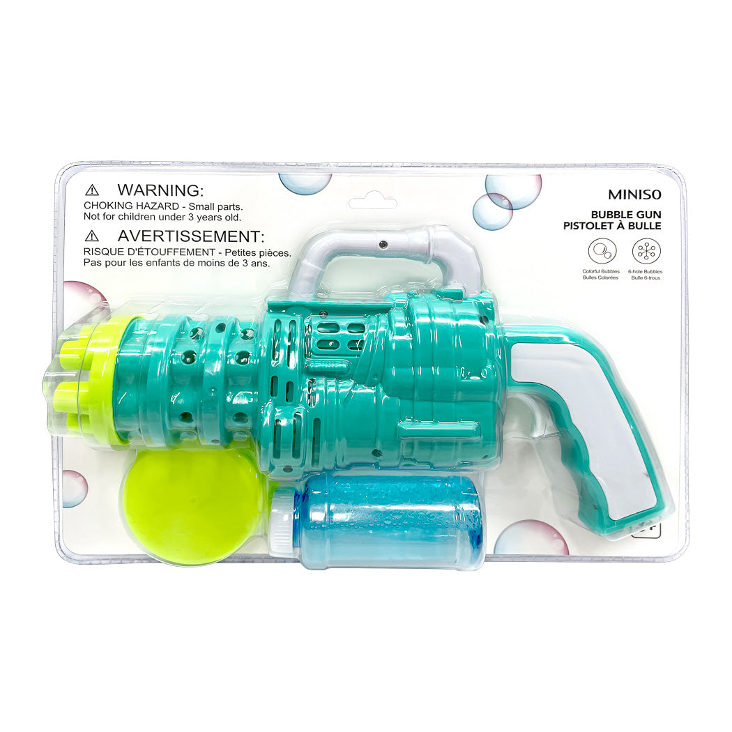 MINISO BUBBLE GUN WITH SIX HOLES(GREEN) 2010660510106 SAND TOYS