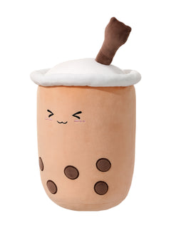 MINISO BEVERAGES SERIES PILLOW LITTLE BEAR MILK TEA WITH STRAW ( COFFEE ) 2011368510108 CARTOON PILLOW