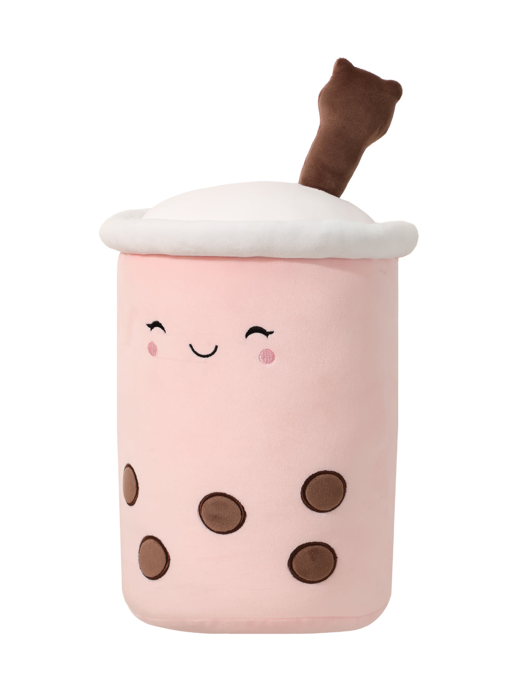 MINISO BEVERAGES SERIES PILLOW LITTLE BEAR MILK TEA WITH STRAW(PINK) 2011368511105 CARTOON PILLOW