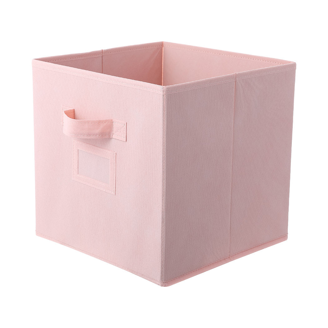MINISO SOLID COLOR FABRIC STORAGE BIN(PINK) 2011445210105 FABRIC ORGANIZER