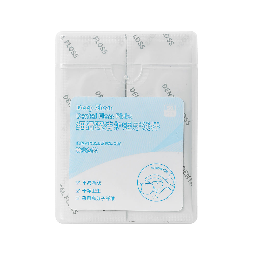 MINISO SMOOTH THIN DENTAL FLOSSERS WITH INDIVIDUAL PACKAGES (50 PCS) 2011492510104 DENTAL FLOSS