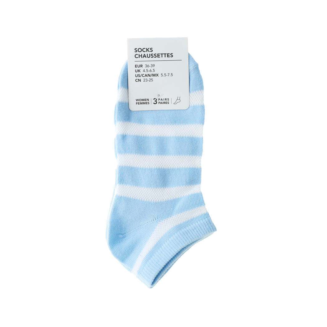 MINISO WOMEN'S STRIPED LOW-CUT SOCKS (3 PAIRS) 2013102210107 WOMEN'S LOW-CUT SOCKS