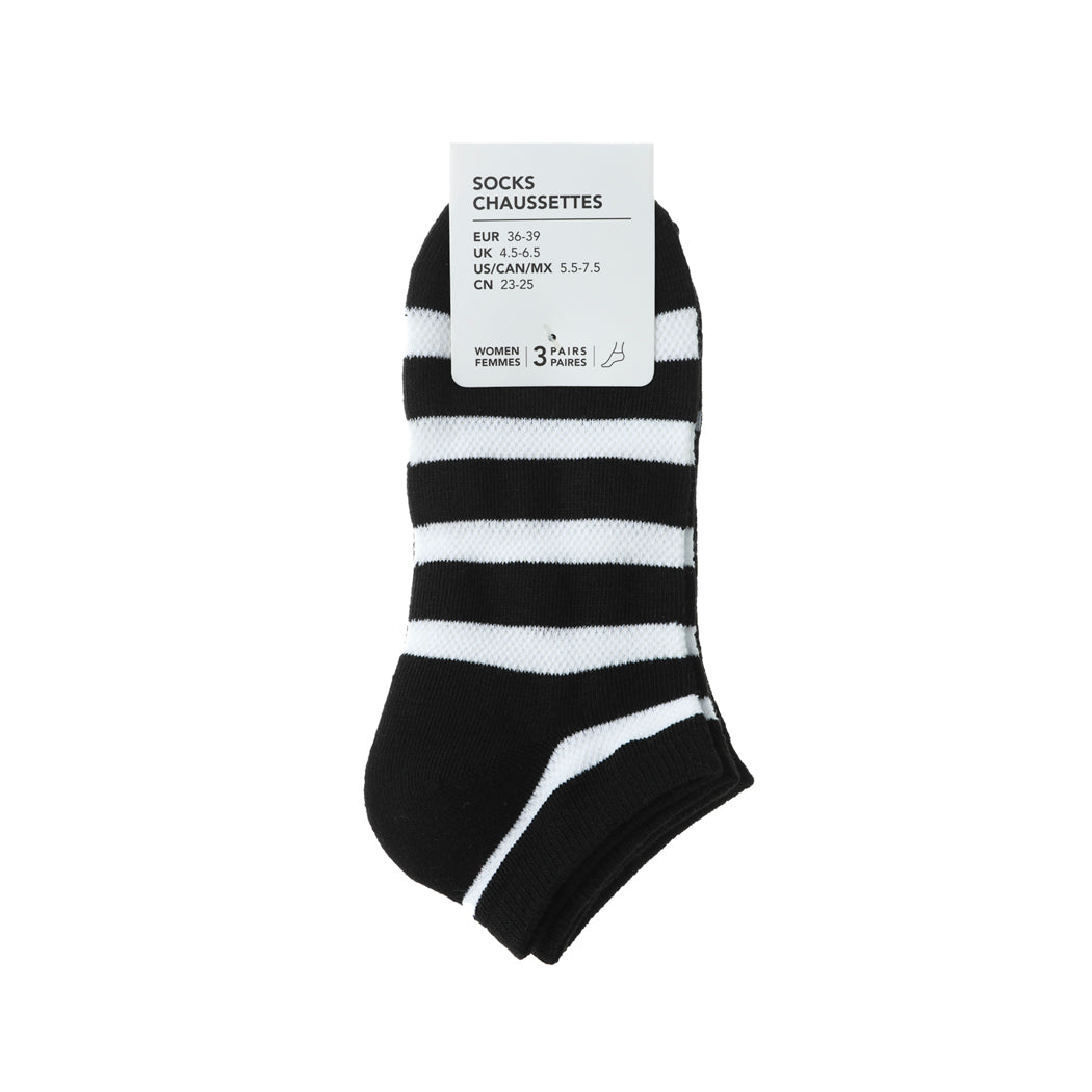 MINISO WOMEN'S STRIPED LOW-CUT SOCKS (3 PAIRS) 2013102210107 WOMEN'S LOW-CUT SOCKS