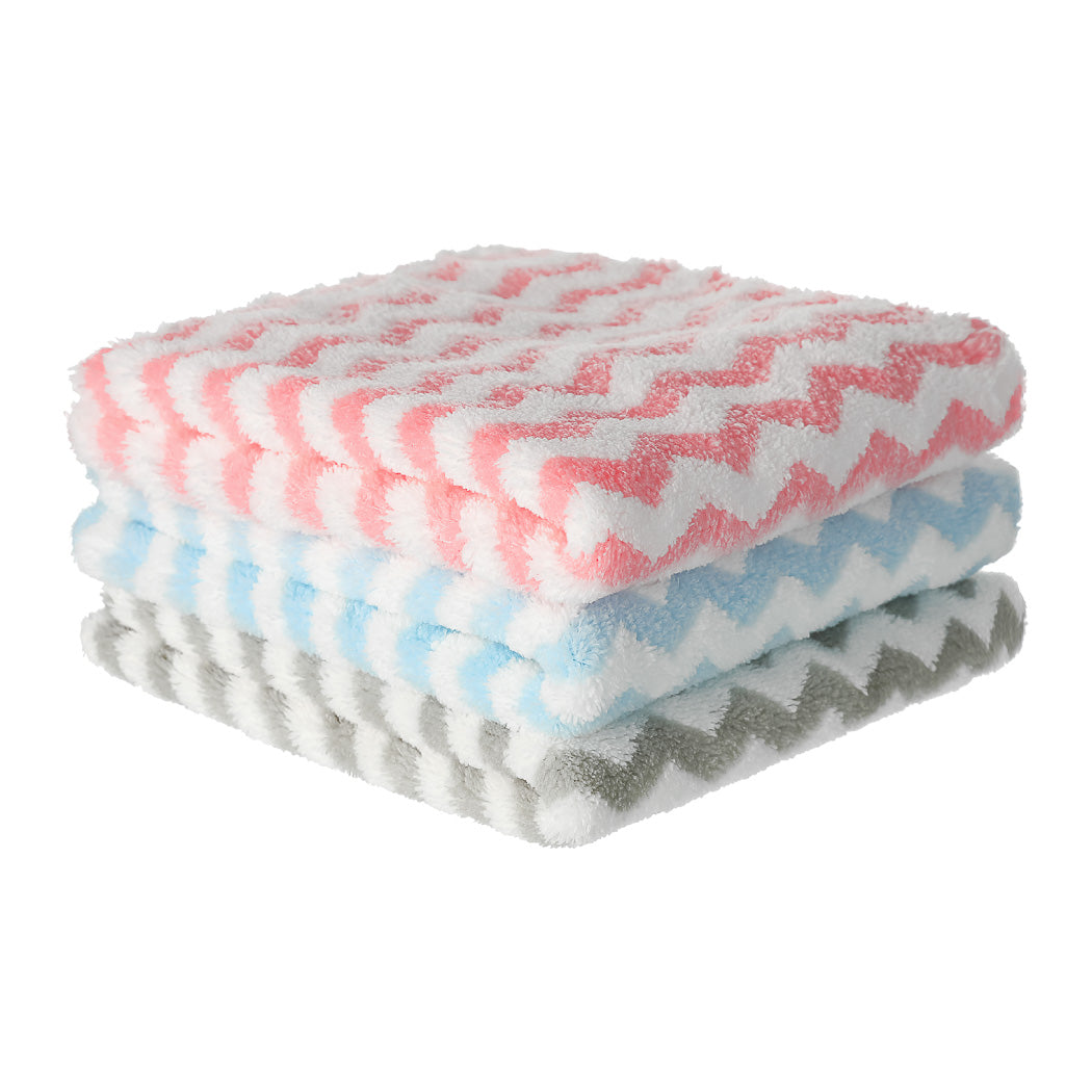 MINISO WAVY STRIPES CLEANING CLOTHS (3 PCS) 2011982110104 CLEANING PRODUCTS
