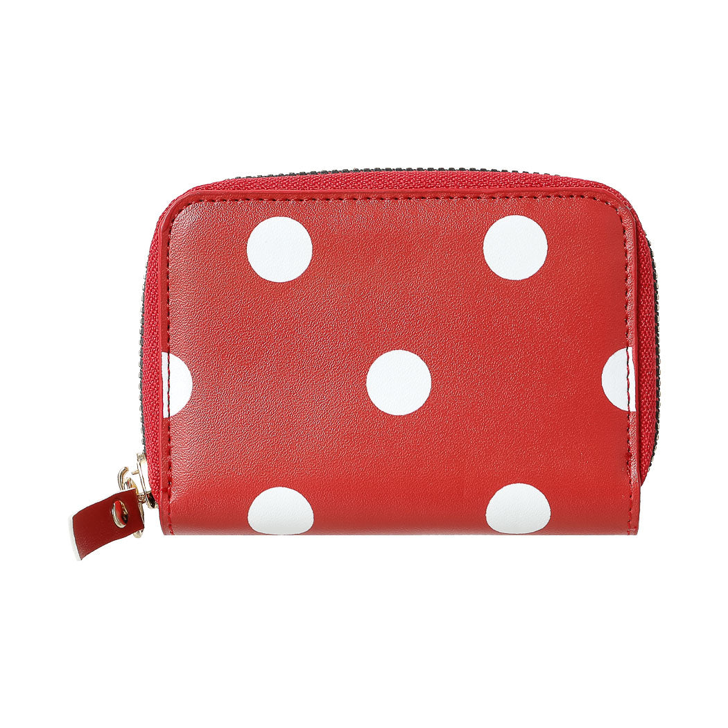 MINISO LARGE CAPACITY DOT CARD POUCH(RED) 2012123011106 CARD POUCH/ KEY POUCH