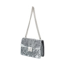 MINISO VELVET CROSSBODY BAG WITH CHAIN (GRAY) 2012300311104 CROSSBODY BAG-1